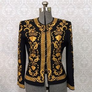 Vintage 100% Silk Adrianna Papell Jacket Sz 4 EUVC